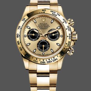Rolex Daytona 116508 Yellow Gold Champagne Index Dial 40MM Mens Replica Watch