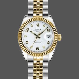 Rolex Datejust 179173 White Arabic Numerals Dial Fluted Bezel 26MM Lady Replica Watch