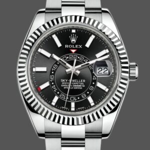 Rolex Sky-Dweller 326934 Stainless Steel Black Dial 42MM Mens Replica Watch