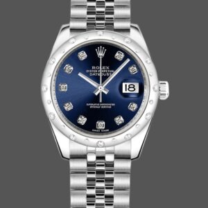 Rolex Datejust 178344 Blue Diamond Dial Jubilee Bracelet 31MM Lady Replica Watch