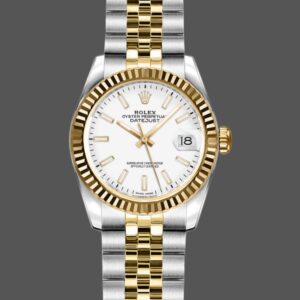 Rolex Datejust 179173 White Index Dial Fluted Bezel 26MM Lady Replica Watch